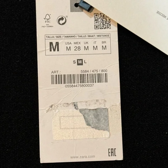 Zara Tank Top Womens Medium Black Crew Neck Sleeveless Stretch Stretch Pullover - Picture 3 of 5